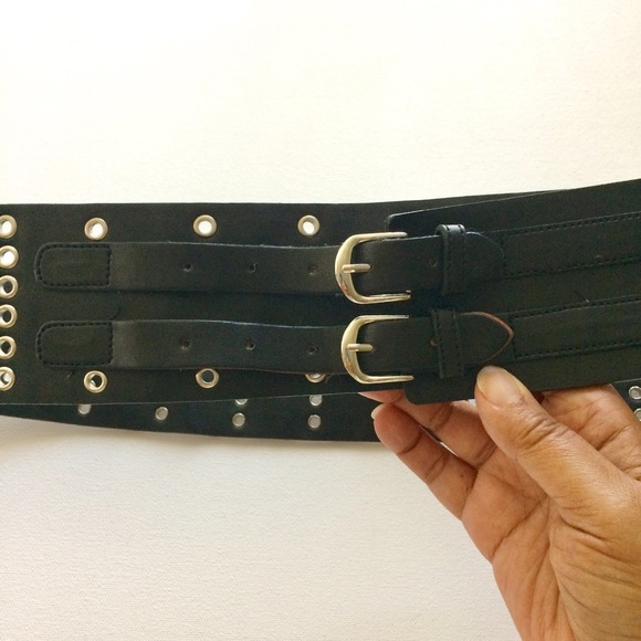 Accessories - Black Hip Belt Double Closure Grommets Size OS Accessories - Black Hip Belt Double Closure Grommets Size OS